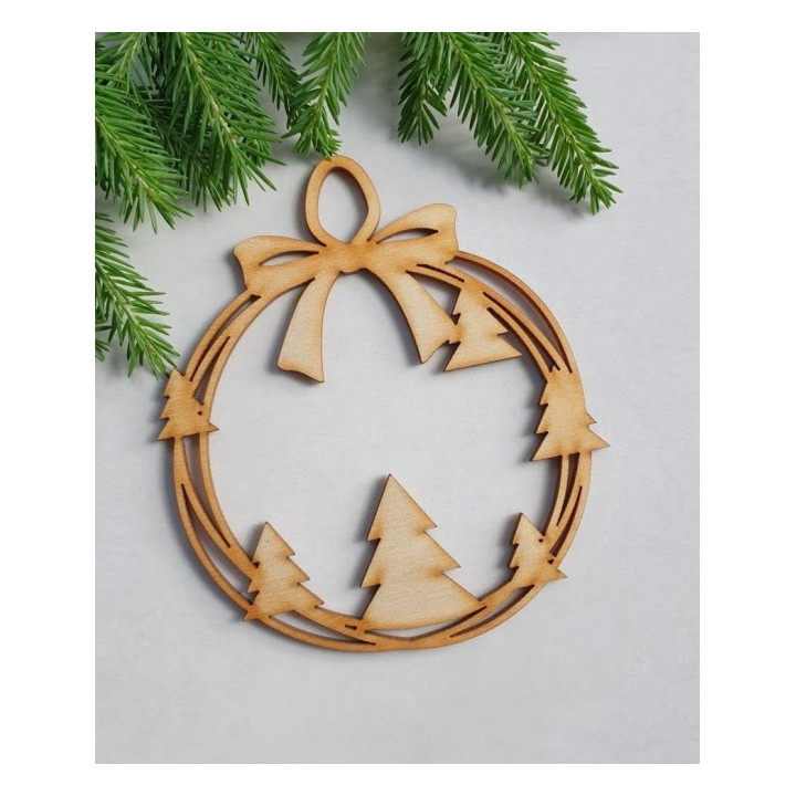 Bola de Navidad de Madera Personalizada con Nombre – Decoración Navideña Única