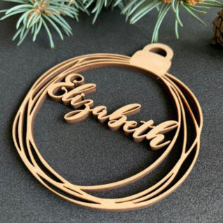 Bola de Navidad Fina y Elegante en Madera – Diseño Sofisticado