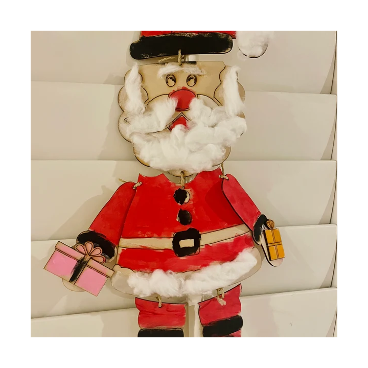 Muñeco de Navidad de Madera | Monta y Pinta | Decoración Navideña