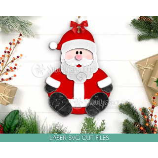 Muñeco Papá Noel de madera para montar y pintar | Decoración navideña