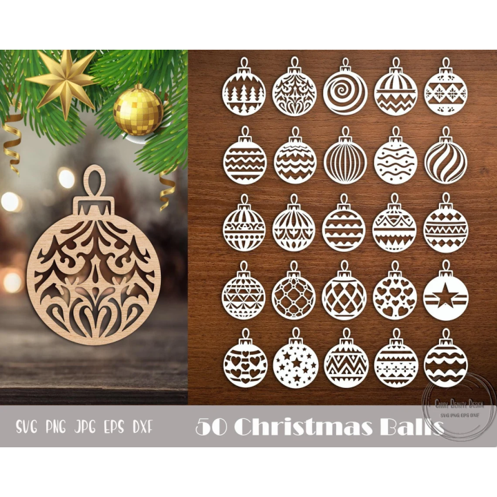 Bola de Navidad de Madera – Decoración Navideña Natural y Elegante