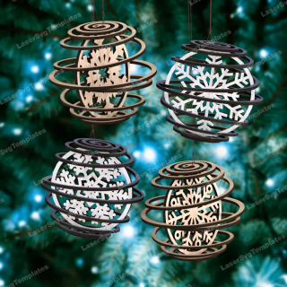 Bola de Navidad de Madera “Copito” para Pintar – 10 cm Decorativa