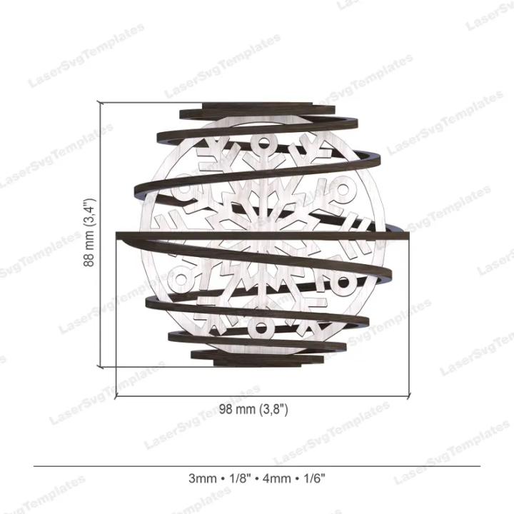 Bola de Navidad de Madera “Copito” para Pintar – 10 cm Decorativa