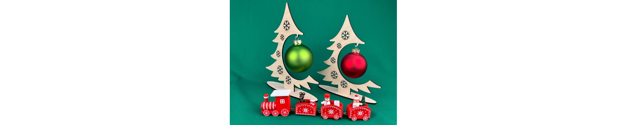 Árboles de Navidad de Madera | Decorativos con Bola para Navidad